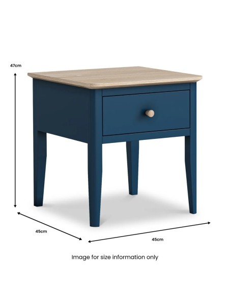 Marlow Lamp Table - Navy
