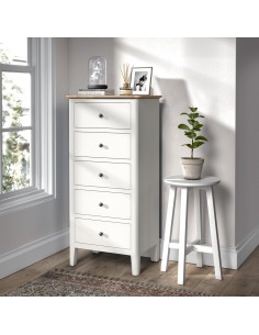 Marlow Tall Boy Chest - Coconut Milk