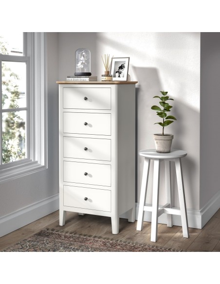 Marlow Tall Boy Chest - Coconut Milk