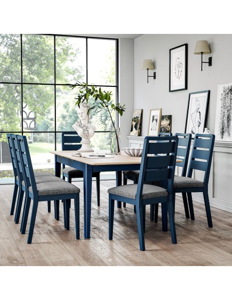 Marlow Rectangular Extending Dining Table - Navy