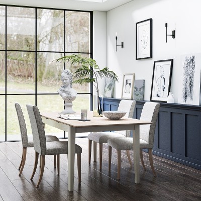 Marlow Rectangular Extending Dining Table - Coconut Milk