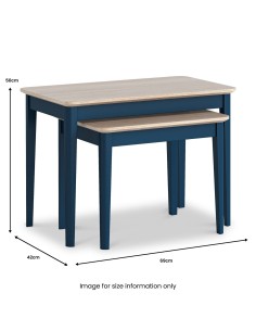 Marlow Nest of Tables - Navy 2