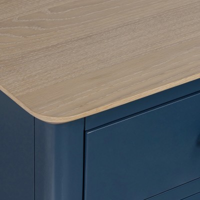 Marlow Narrow Bedside Locker - Navy