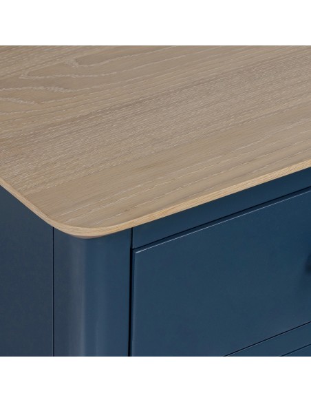 Marlow Narrow Bedside Locker - Navy