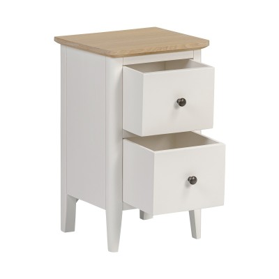 Marlow Narrow Bedside Locker - Coconut Milk