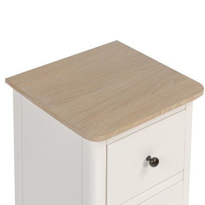 Marlow Narrow Bedside Locker - Coconut Milk