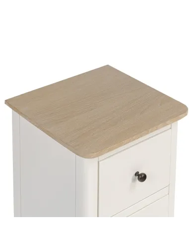 Marlow Narrow Bedside Locker - Coconut Milk