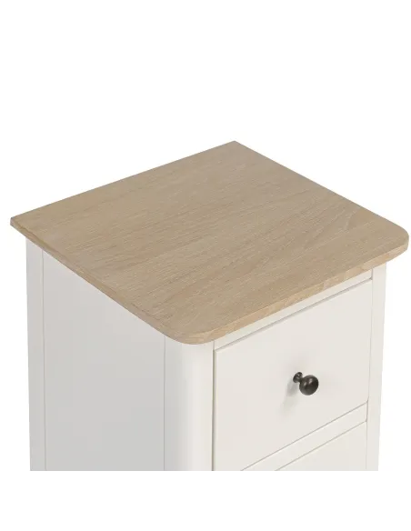 Marlow Narrow Bedside Locker - Coconut Milk