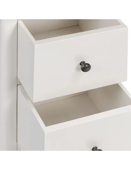 Marlow Narrow Bedside Locker - Coconut Milk