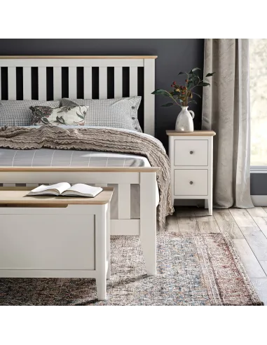 Marlow Narrow Bedside Locker - Coconut Milk