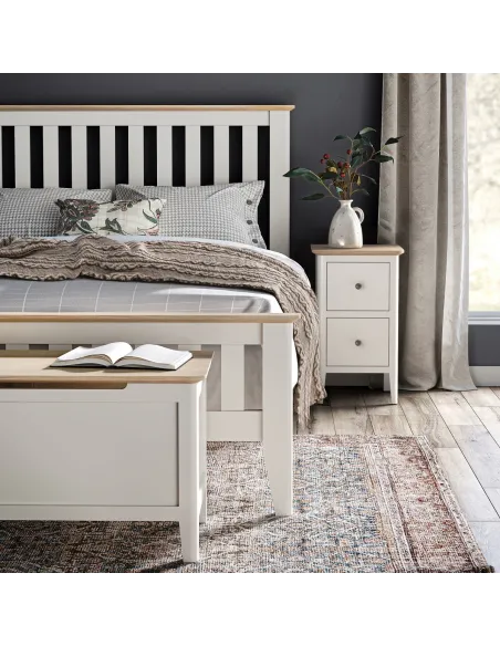 Marlow Narrow Bedside Locker - Coconut Milk