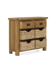 Astoria Small Sideboard With Baskets - Warm Wax 2