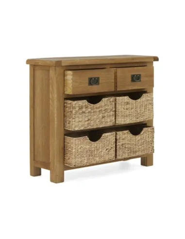 Astoria Small Sideboard With Baskets - Warm Wax