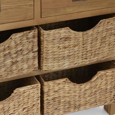 Astoria Small Sideboard With Baskets - Warm Wax