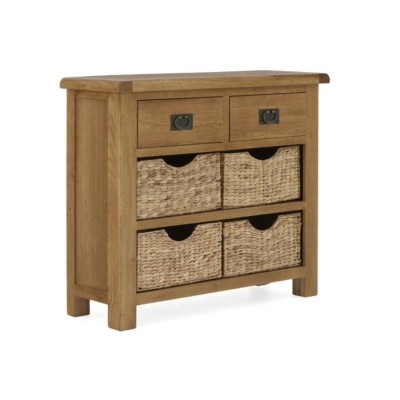 Astoria Small Sideboard With Baskets - Warm Wax