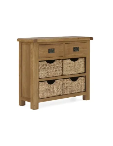 Astoria Small Sideboard With Baskets - Warm Wax