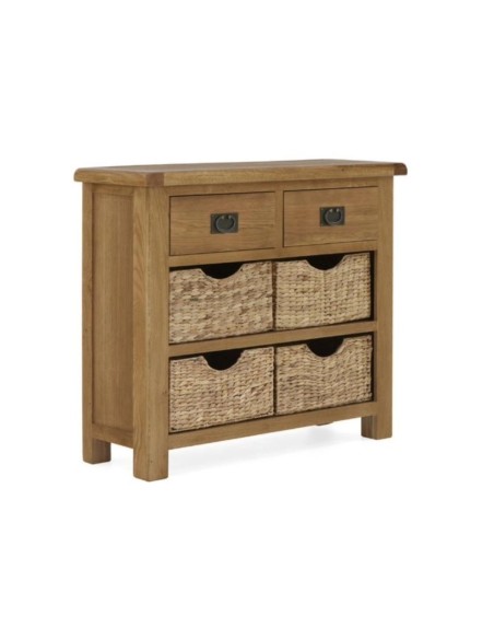 Astoria Small Sideboard With Baskets - Warm Wax