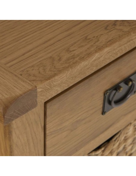 Astoria Small Sideboard With Baskets - Warm Wax