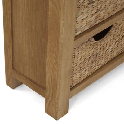 Astoria Small Sideboard With Baskets - Warm Wax