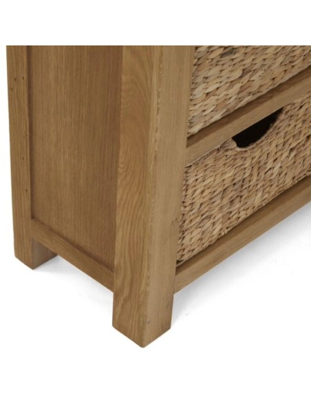 Astoria Small Sideboard With Baskets - Warm Wax