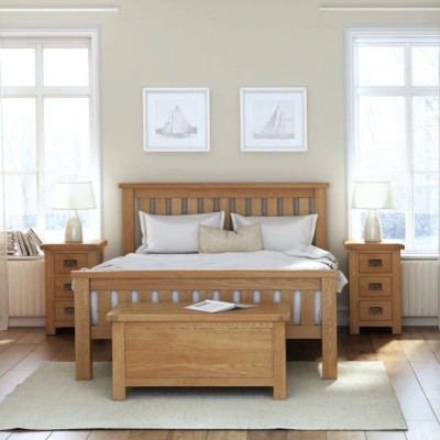 Astoria 4ft6 Slatted Bedframe - Warm Wax