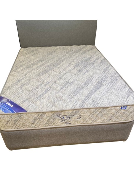 Dream World Dove Bundle: Mattress + Divan + Monaco Headboard