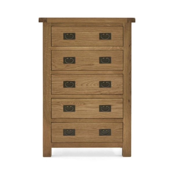 Astoria 5 Drawer Chest - Warm Wax