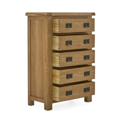Astoria 5 Drawer Chest - Warm Wax
