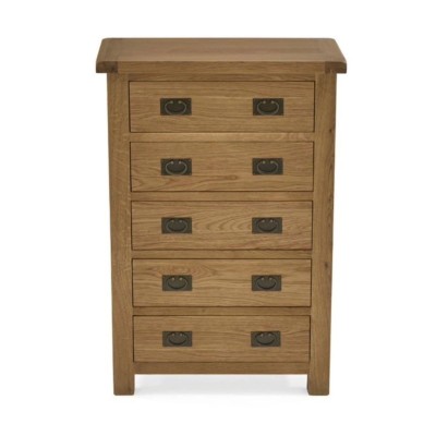 Astoria 5 Drawer Chest - Warm Wax