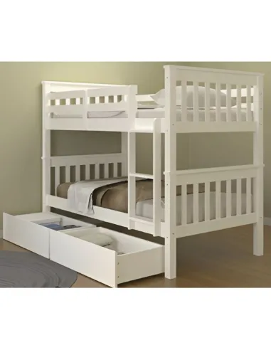 Bounty Single Bunk Bed – White | Murphy Furniture