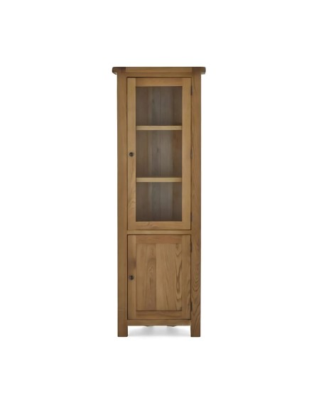 Astoria Corner Display Cabinet - Warm Wax