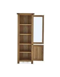Astoria Corner Display Cabinet - Warm Wax 2