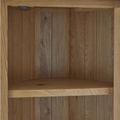 Astoria Corner Display Cabinet - Warm Wax