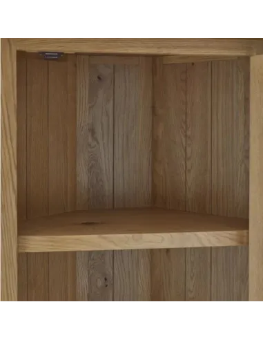 Astoria Corner Display Cabinet - Warm Wax