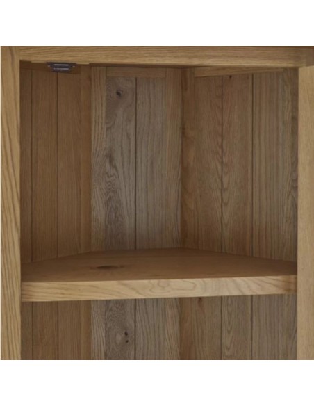 Astoria Corner Display Cabinet - Warm Wax