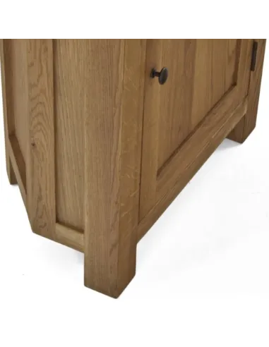 Astoria Corner Display Cabinet - Warm Wax