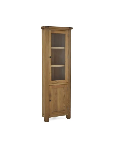 Astoria Corner Display Cabinet - Warm Wax