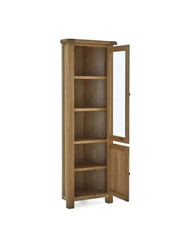 Astoria Corner Display Cabinet - Warm Wax