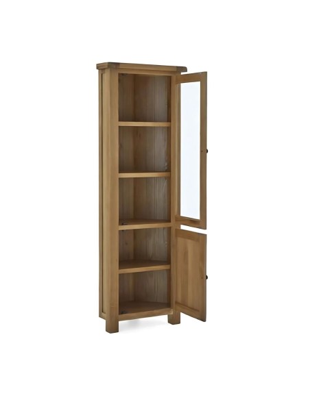 Astoria Corner Display Cabinet - Warm Wax