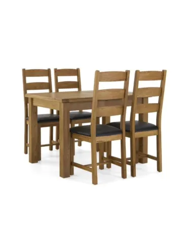 Astoria Dining Chair With PU Seat - Warm Wax