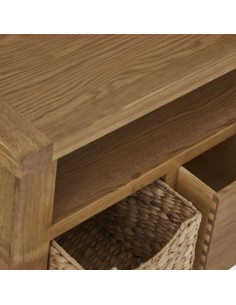 Astoria Corner TV Unit With Baskets - Warm Wax 2