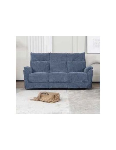 Alessia Manual Recliner Sofa Combination - Blue