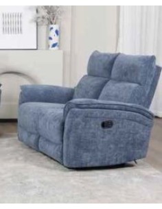 Alessia Manual Recliner Sofa Combination - Blue 2