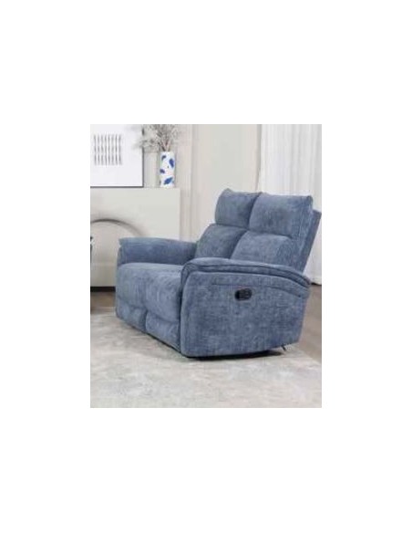 Alessia Manual Recliner Sofa Combination - Blue