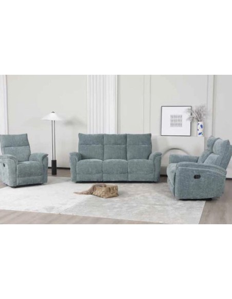 Alessia Manual Recliner Sofa Combination - Green
