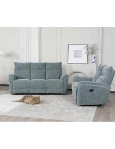 Alessia Manual Recliner Sofa Combination - Green 2