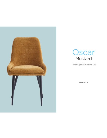 Oscar Dining Chair - Mustard