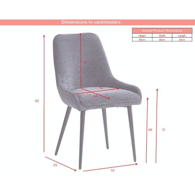 Oscar Dining Chair - Graphite Grey