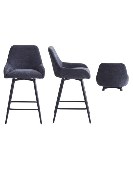 Oscar Counter Stool - Graphite Grey