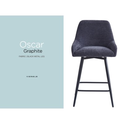 Oscar Counter Stool - Graphite Grey